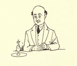 鳥の朝の卵に驚いた男 作： William Heath Robinson