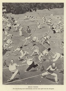 マルチテニス、古いゲームに個性とチーム精神を導入する 作： William Heath Robinson