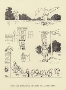 広告の新しい独創的な方法 作： William Heath Robinson