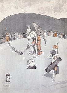 古い穴を出す (ペンとインク) 作： William Heath Robinson
