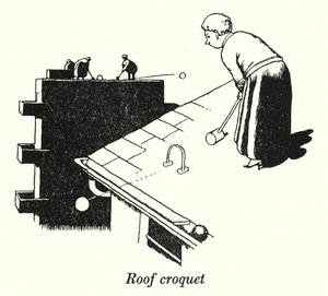 ルーフコロッケ（リトグラフ 作： William Heath Robinson