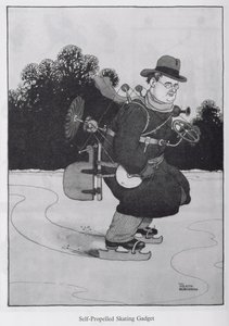 自走式スケートガジェット、「発明」のイラスト 作： William Heath Robinson