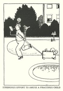 自由奔放な子供を楽しませようとする努力（リトグラフ 作： William Heath Robinson