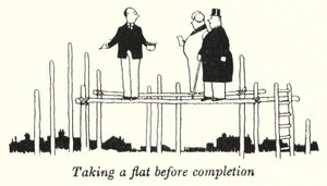 完成前のフラットを撮影（リトグラフ 作： William Heath Robinson