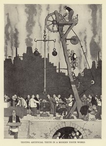 現代の歯の作品で人工歯をテストする 作： William Heath Robinson