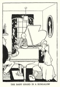 バンガローのベイビーグランド（リトグラフ 作： William Heath Robinson