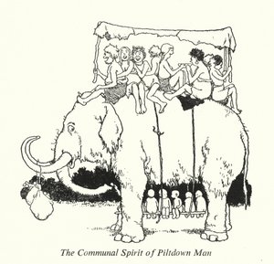 ピルトダウンマンの共同精神（リトグラフ 作： William Heath Robinson