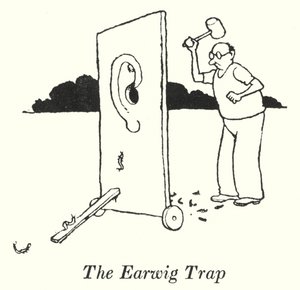 The Earwig Trap（リトグラフ 作： William Heath Robinson
