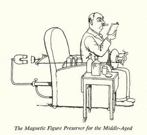 中高年のための磁気式フィギュア保存装置（リトグラフ 作： William Heath Robinson