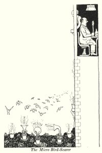 The Micro Bird-Scarer (litho) 作： William Heath Robinson