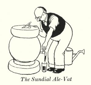 日時計型エールハット（リトグラフ 作： William Heath Robinson
