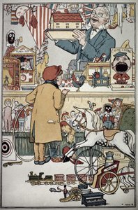 おもちゃ屋、1900（印刷） 作： William Heath Robinson