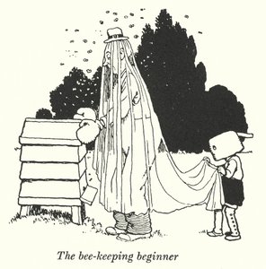 蜂飼いの初心者（リトグラフ 作： William Heath Robinson