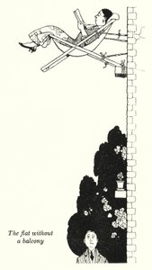バルコニーのないフラット（リトグラフ