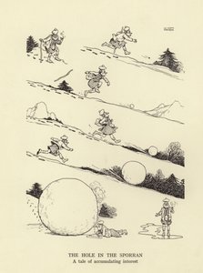 関心が高まる物語、スポランの穴 作： William Heath Robinson