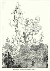 最も醜い偉大な牝馬（リトグラフ 作： William Heath Robinson