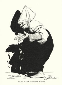 一人には100フローリン（リトグラフ）をあげた。 作： William Heath Robinson