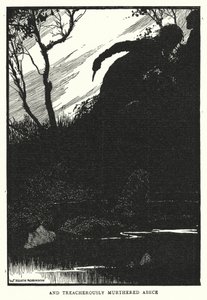 そして裏切りに裏切られたアベセ（リトグラフ）。 作： William Heath Robinson