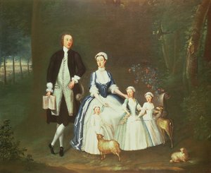 バプテストノエル、ゲインズバラ第4伯爵とその妻エリザベスと子供たち 作： William Henesy