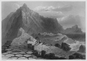 ジャイアンツ・コーズウェイの風景、カウンティ・アントリム（彫刻作品 作： William Henry (after) Bartlett