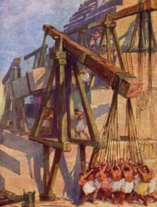 ピラミッドの建設（カラーリトグラフ 作： William Henry (after) Margetson