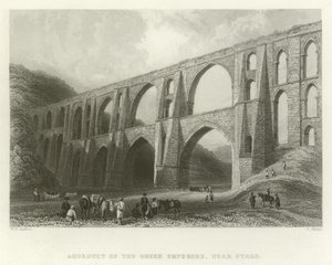 トルコのPyrgo近くの皇帝の水道橋 作： William Henry Bartlett