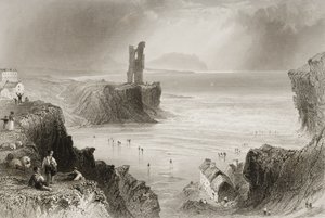 1860年代のジョージ・バーチューによる「アイルランドの風景と古代」からのバリーバニオン、ケリー州、アイルランド