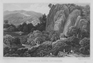 Chudleigh Rocks, Devonshire (Englanding) 作： William Henry Bartlett
