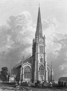 聖母マリア教会、サフランウォルデン、ロバートサンズ作、1832年 作： William Henry Bartlett