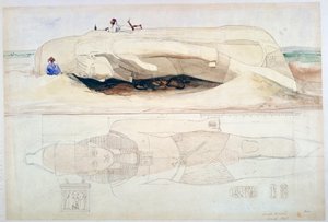 ラムセス2世の巨像、メンフィス、1845