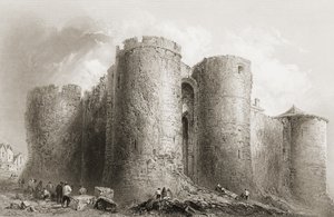 1860年代のジョージ・バーチューによる「アイルランドの風景と古代」のジョン王の城、リメリック、アイルランド