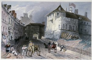 カナダ・ケベック市の「プリスコット・ゲート」と呼ばれる門 - ウィリアム・ヘンリー・バーレットの「Canadian Scenary illustrated」に掲載されています。ジョージ・バーチュー 作： William Henry Bartlett