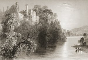 リズモア城、リズモア、ウォーターフォード州、アイルランド 作： William Henry Bartlett