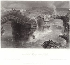 キルキー近くの自然な橋 作： William Henry Bartlett