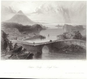 ラフコンのポンツーンブリッジ 作： William Henry Bartlett