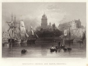 レッドクリフ教会と盆地、ブリストル 作： William Henry Bartlett