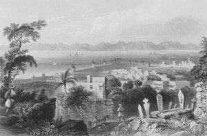 ロードス、古代ドダニム、島と小アジアの間の水路 作： William Henry Bartlett