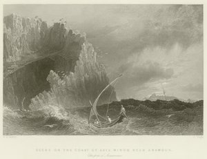 小アジアの海岸のシーン 作： William Henry Bartlett