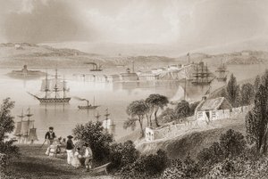 コークの入り江（現在のコーブ）、コーク州、アイルランド 作： William Henry Bartlett