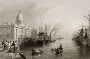 カスタムハウス、ダブリン、ジョージヴァーチュー著「アイルランドの風景と古代」1860年代