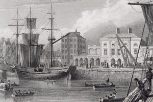 1830年代のアイルランド、リメリックのカスタムハウス 作： William Henry Bartlett