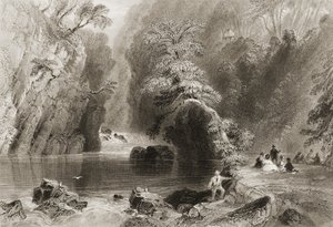 ウィックロー州ダーグルリバー、ジョージヴァーチュー著「アイルランドの風景と古代」1860年代