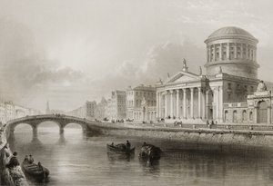 ダブリンの4つの裁判所、ジョージヴァーチュー著「アイルランドの風景と古代」1860年代