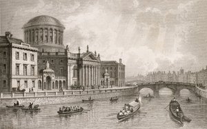 オーウェンによって刻まれたダブリンの4つの法廷 作： William Henry Bartlett