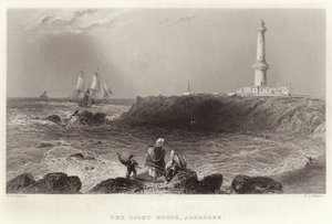 ライトハウス、アバディーン 作： William Henry Bartlett