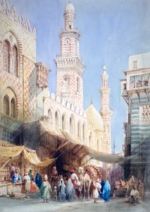シャリアエルゴハルギエ、カイロ、19世紀 作： William Henry Bartlett