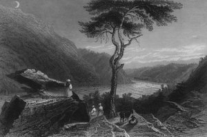ジェファーソンロックのシェナンドアの谷、1838 作： William Henry Bartlett
