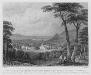 ビークの村、遠くにエルテン山（彫刻）を望む 作： William Henry Bartlett