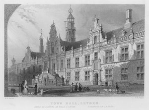 ライデンのタウンホール（彫刻 作： William Henry Bartlett