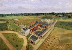 Tiptree Hall and Farm、エセックス、c.1850-60 作： William Henry Browne